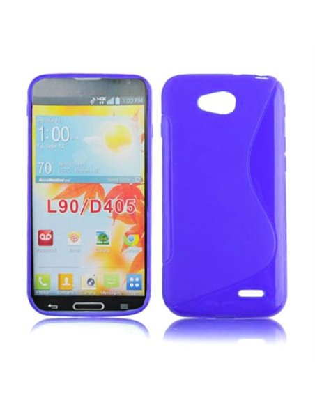 CUSTODIA GEL TPU SILICONE DOUBLE per LG L90 DUAL D410 COLORE BLU