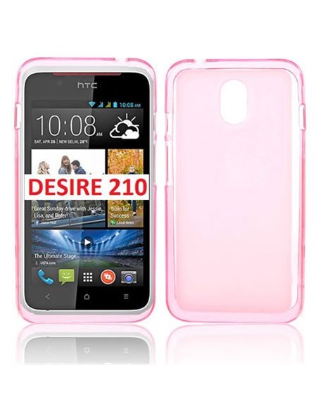 CUSTODIA GEL TPU SILICONE per HTC DESIRE 210 DUAL SIM COLORE ROSA