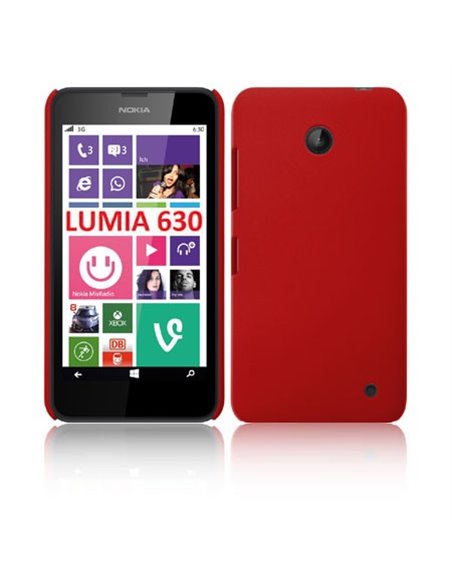 CUSTODIA BACK RIGIDA per NOKIA LUMIA 630 COLORE ROSSO