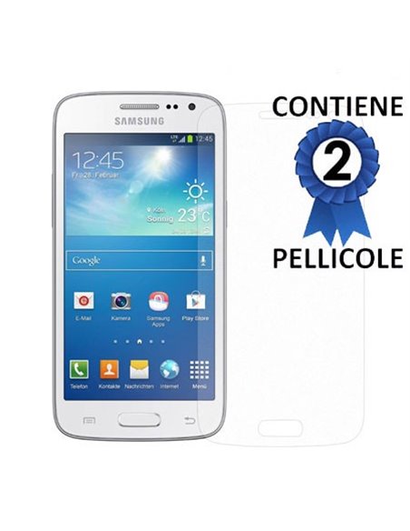 PELLICOLA PROTEGGI DISPLAY per SAMSUNG G386 GALAXY CORE LTE, G3518 CONFEZIONE 2 PEZZI