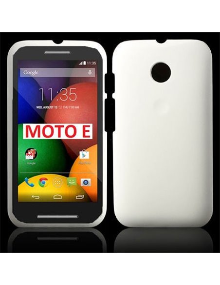 CUSTODIA BACK RIGIDA per MOTOROLA MOTO E (1Âª generazione) COLORE BIANCO