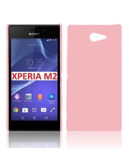 CUSTODIA BACK RIGIDA per SONY XPERIA M2 COLORE ROSA