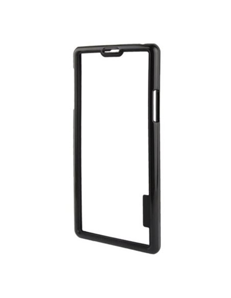 CUSTODIA BUMPER GEL TPU SILICONE SEMI-RIGIDO per SONY XPERIA Z1, C6902, C6903, C6906, C6943, L39H, HONAMI COLORE NERO