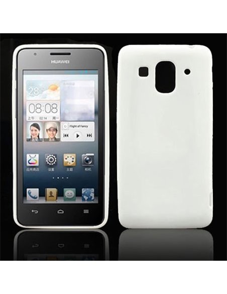 CUSTODIA GEL TPU SILICONE per HUAWEI ASCEND G520 COLORE BIANCO LUCIDO