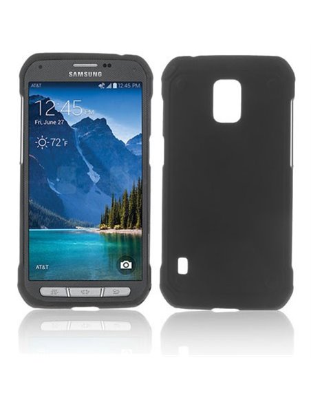 CUSTODIA BACK RIGIDA per SAMSUNG G870 GALAXY S5 ACTIVE COLORE NERO