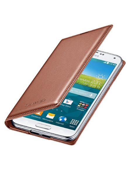 CUSTODIA FLIP COVER ORIGINALE SAMSUNG per G900 GALAXY S5 COLORE ROSA GOLD EF-WG900BFEGWW BLISTER