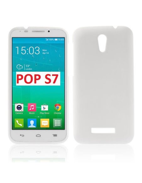 CUSTODIA BACK RIGIDA per ALCATEL ONE TOUCH POP S7, OT-7045 COLORE BIANCO