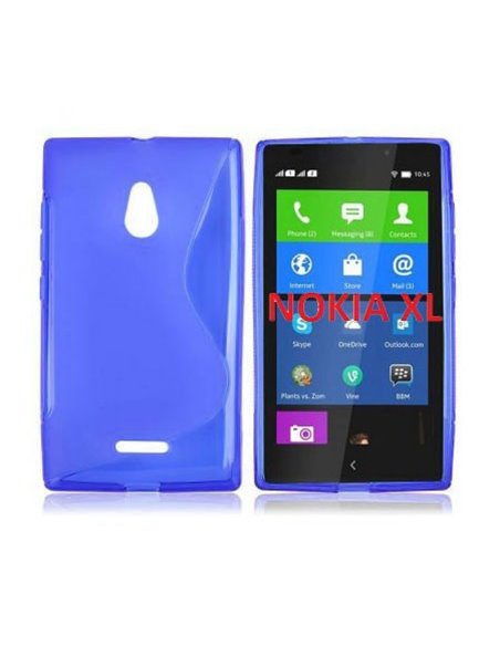 CUSTODIA GEL TPU SILICONE DOUBLE per NOKIA XL COLORE BLU