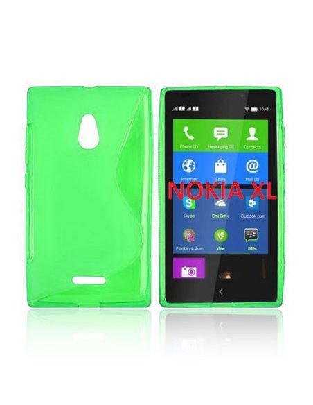 CUSTODIA GEL TPU SILICONE DOUBLE per NOKIA XL COLORE VERDE