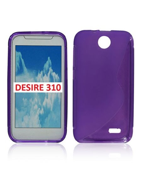 CUSTODIA GEL TPU SILICONE DOUBLE per HTC DESIRE 310 COLORE VIOLA