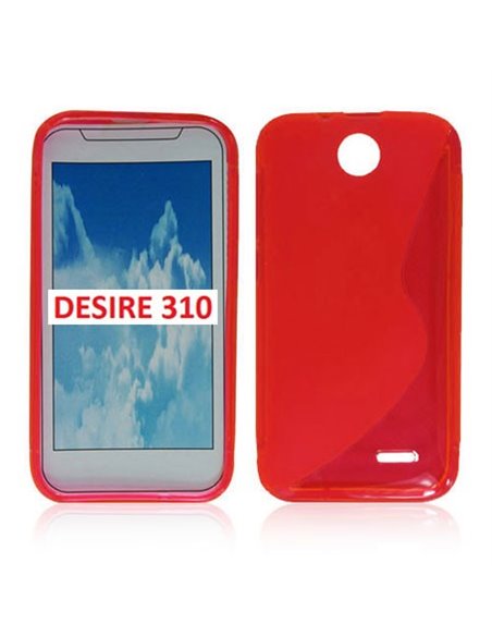 CUSTODIA GEL TPU SILICONE DOUBLE per HTC DESIRE 310 COLORE ROSSO