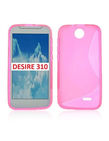 CUSTODIA GEL TPU SILICONE DOUBLE per HTC DESIRE 310 COLORE ROSA