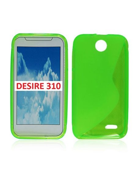 CUSTODIA GEL TPU SILICONE DOUBLE per HTC DESIRE 310 COLORE VERDE