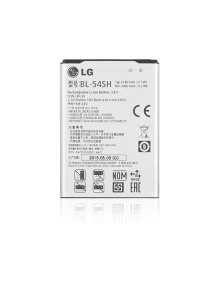 BATTERIA ORIGINALE per LG D331 L BELLO, D405N L90, D722 G3s, H500F MAGNA, H525N G4c, X150 L BELLO 2 - 2540 mAh LI-ION BL-54SH BU