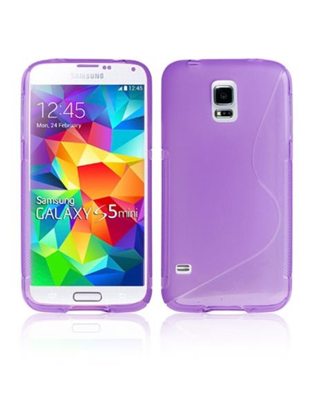 CUSTODIA GEL TPU SILICONE DOUBLE per SAMSUNG G800 GALAXY S5 MINI COLORE VIOLA