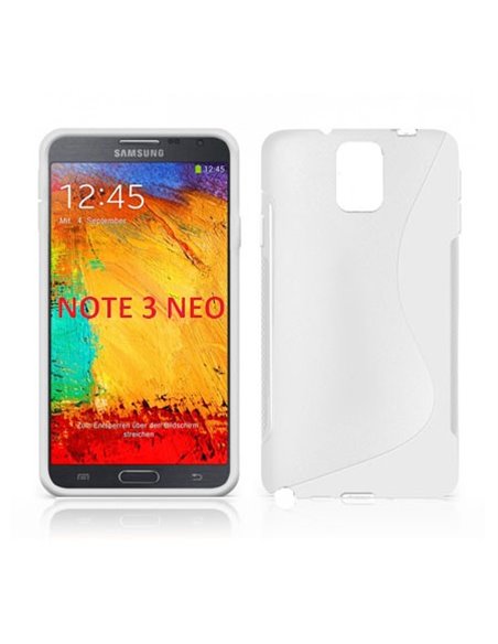 CUSTODIA GEL TPU SILICONE DOUBLE per SAMSUNG N7500 GALAXY NOTE 3 NEO, N7502 GALAXY NOTE 3 NEO DUOS, N7505 BIANCO