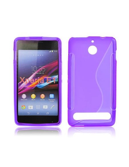 CUSTODIA GEL TPU SILICONE DOUBLE per SONY XPERIA E1 D2004, D2005 COLORE VIOLA