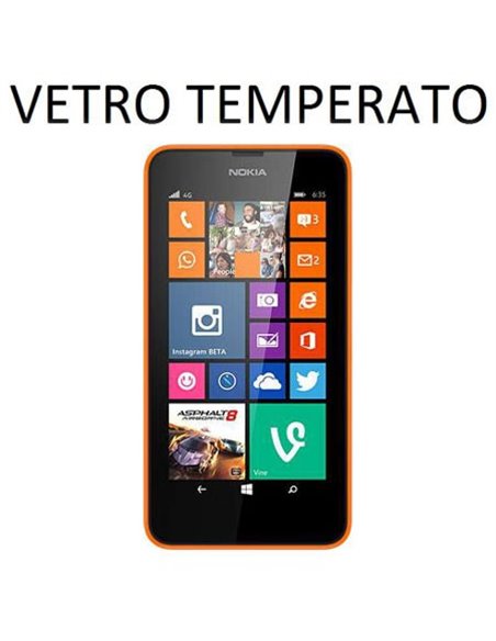 PELLICOLA PROTEGGI DISPLAY VETRO TEMPERATO 0,33mm per NOKIA LUMIA 630, LUMIA 635