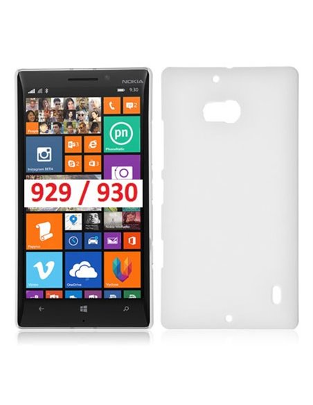 CUSTODIA BACK RIGIDA per NOKIA LUMIA ICON 929, LUMIA 930 COLORE BIANCO