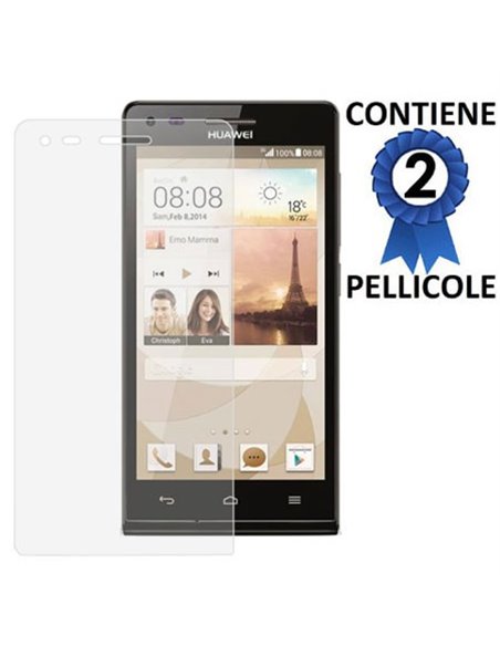 PELLICOLA PROTEGGI DISPLAY per HUAWEI ASCEND G6 LTE 4G, ASCEND P7 MINI CONFEZIONE 2 PEZZI