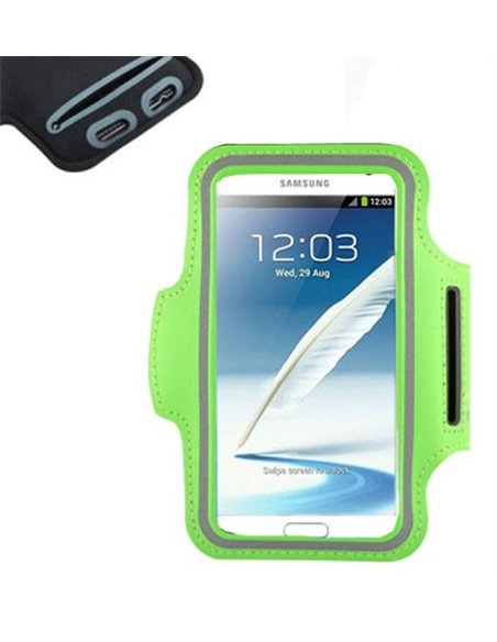 CUSTODIA DA BRACCIO per SAMSUNG N7100 GALAXY NOTE 2, N9000 GALAXY NOTE 3 E MODELLI SIMILARI COLORE VERDE