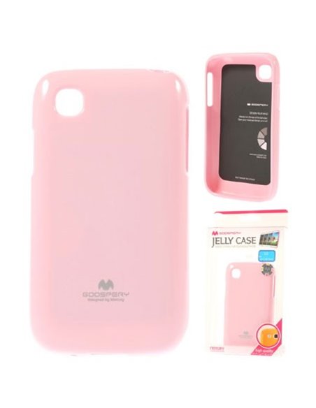 CUSTODIA GEL TPU SILICONE per LG L35 D150, L40 D160, L40 Dual Sim D170 COLORE ROSA LUCIDO CON GLITTER ALTA QUALITA' MERCURY BLIS