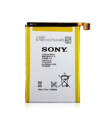 BATTERIA ORIGINALE SONY LIS1501ERPC per XPERIA ZL L35H, XPERIA TX LT29I 2330 mAh LI-ION BULK