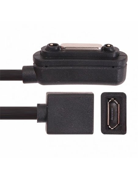 ADATTATORE MAGNETICO per SONY XPERIA Z1, XPERIA Z ULTRA CON ENTRATA MICRO USB FEMMINA CON CAVO COLORE NERO (SOLO CARICA)