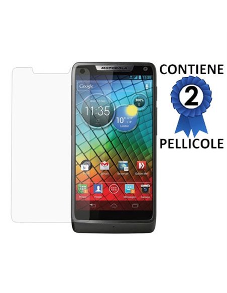 PELLICOLA PROTEGGI DISPLAY per MOTOROLA RAZR D3 XT919 CONFEZIONE 2 PEZZI