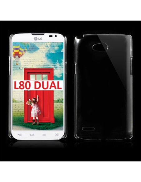 CUSTODIA COVER CRYSTAL TRASPARENTE per LG L80 DUAL, D380