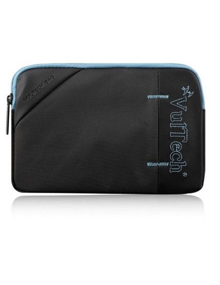 CUSTODIA UNIVERSALE IN TESSUTO IMBOTTITA per TABLET FINO A 8' POLLICI COLORE NERO CHIUSURA CON ZIP VULTECH