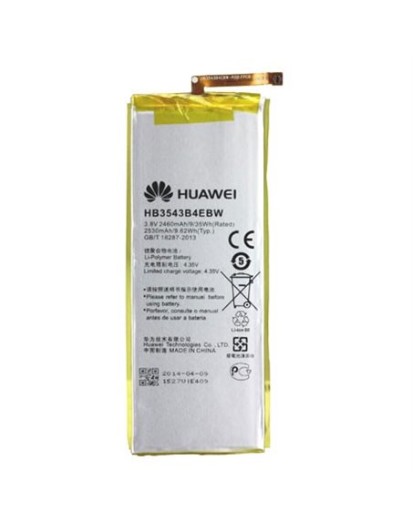 BATTERIA ORIGINALE HUAWEI HB3543B4EBW per ASCEND P7 2460 mAh LI-ION BULK