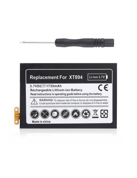 BATTERIA per MOTOROLA DROID 4 XT894 CON CACCIAVITE PER MONTAGGIO 1735 mAh LI-ION