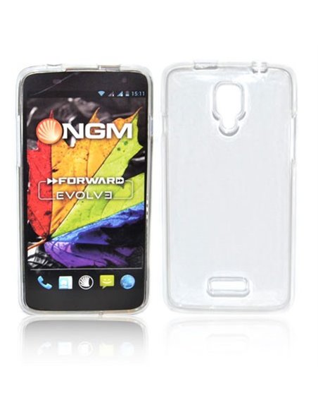 CUSTODIA GEL TPU SILICONE per NGM FORWARD EVOLVE COLORE BIANCO TRASPARENTE