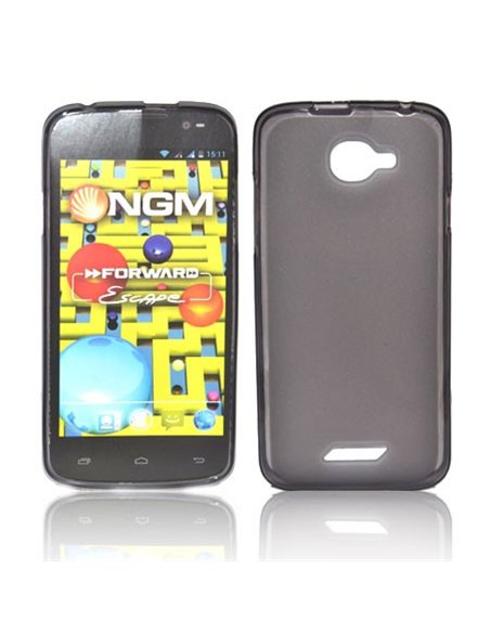 CUSTODIA GEL TPU SILICONE per NGM FORWARD ESCAPE COLORE NERO TRASPARENTE