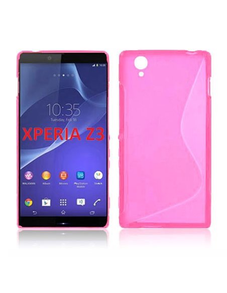 CUSTODIA GEL TPU SILICONE DOUBLE per SONY XPERIA Z3 COLORE ROSA