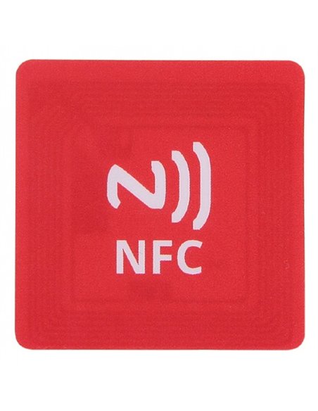 STICKER ADESIVO NFC TAG 137 Byte NTAG203 COLORE ROSSO