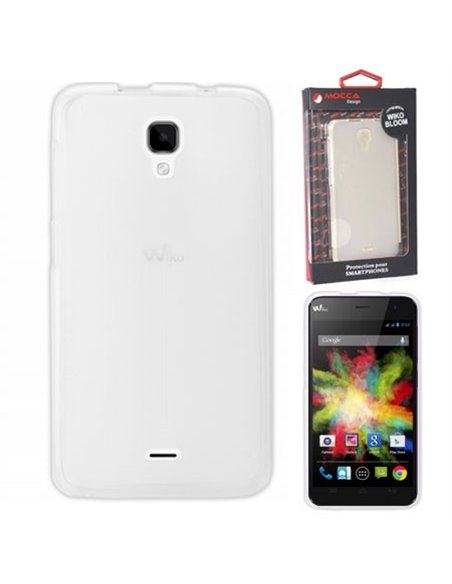 CUSTODIA GEL TPU SILICONE per WIKO BLOOM COLORE BIANCO-TRASPARENTE ALTA QUALITA' MOCCA BLISTER