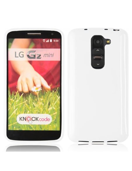 CUSTODIA GEL TPU SILICONE LUCIDA per LG G2 MINI COLORE BIANCO