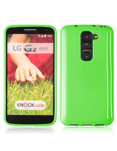 CUSTODIA GEL TPU SILICONE LUCIDA per LG G2 MINI COLORE VERDE