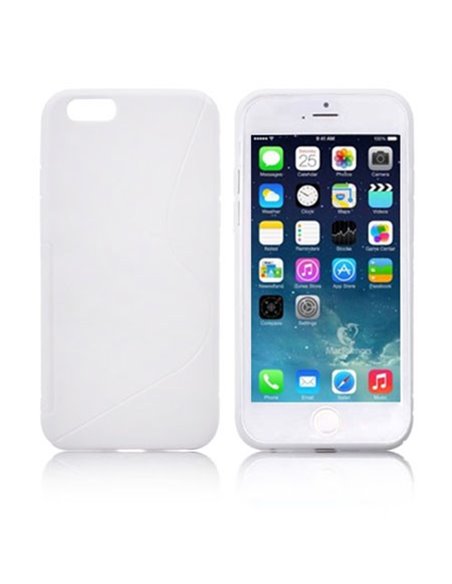 CUSTODIA GEL TPU SILICONE DOUBLE per APPLE IPHONE 6, IPHONE 6S 4.7' POLLICI COLORE BIANCO