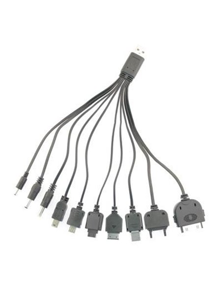 CAVO USB 2.0 MULTI CON 10 CONNETTORI SOLO PER RICARICA