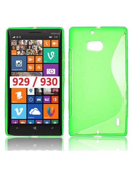 CUSTODIA GEL TPU SILICONE DOUBLE per NOKIA LUMIA ICON 929, LUMIA 930 COLORE VERDE