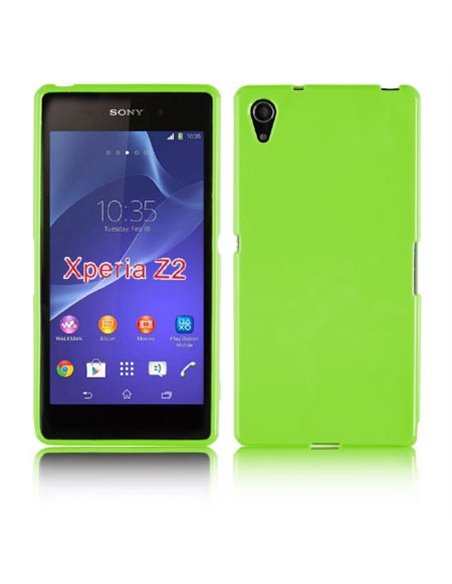 CUSTODIA GEL TPU SILICONE LUCIDA per SONY XPERIA Z2 COLORE VERDE