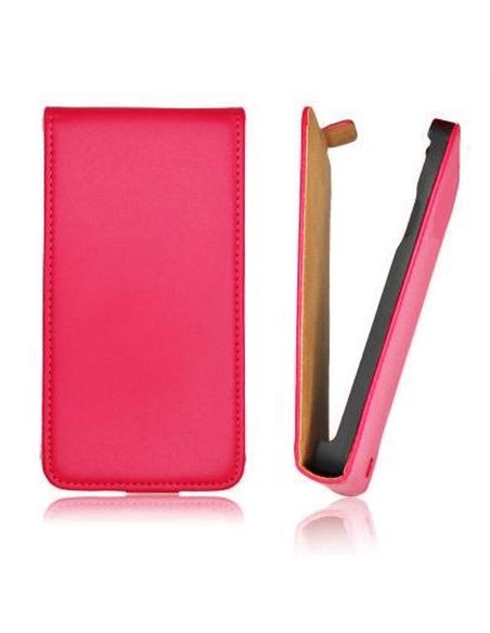 CUSTODIA FLIP VERTICALE SLIM PELLE per LG G2 MINI COLORE FUCSIA