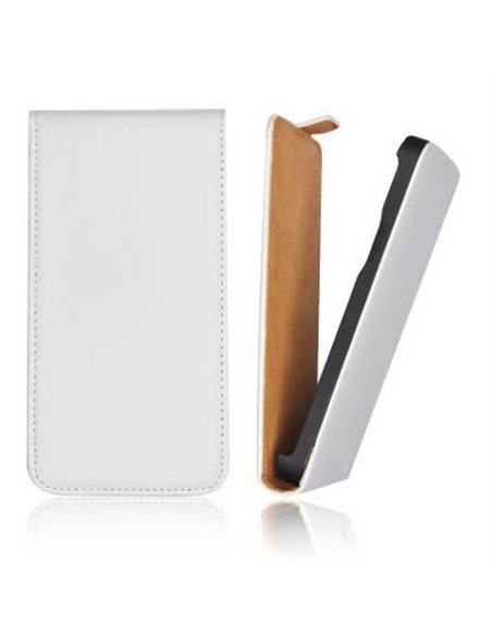 CUSTODIA FLIP VERTICALE SLIM PELLE per LG G2 MINI COLORE BIANCO