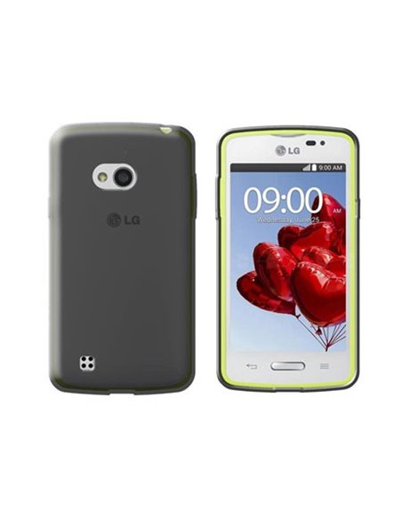 CUSTODIA GEL TPU SILICONE per LG L50 D213N COLORE NERO TRASPARENTE