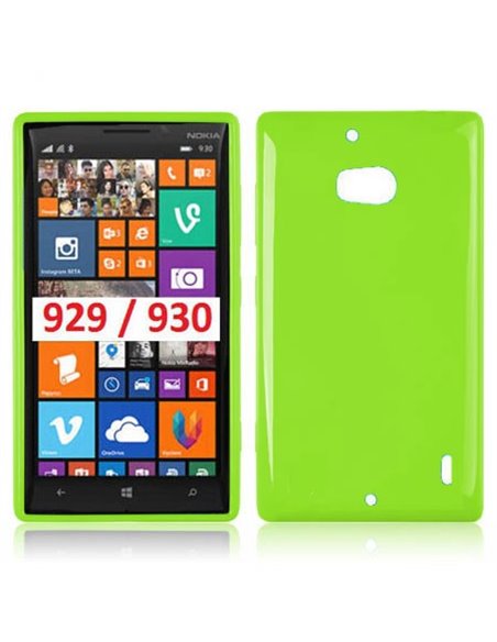 CUSTODIA GEL TPU SILICONE LUCIDO per NOKIA LUMIA ICON 929, LUMIA 930 COLORE VERDE