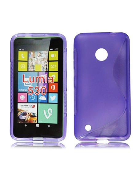 CUSTODIA GEL TPU SILICONE DOUBLE per NOKIA LUMIA 530 COLORE VIOLA