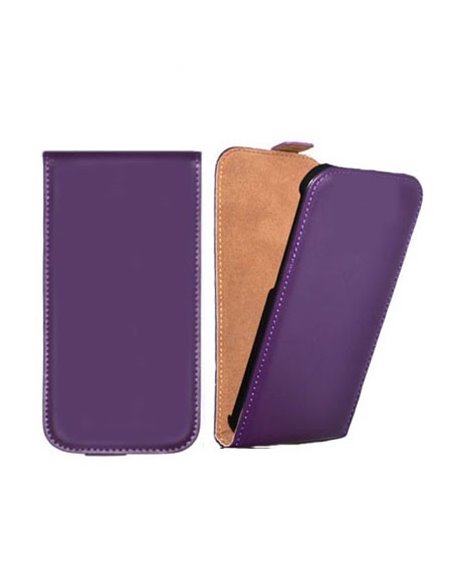 CUSTODIA FLIP VERTICALE SLIM PELLE per SONY XPERIA Z3 COLORE VIOLA